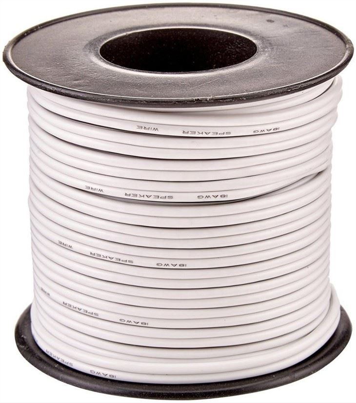 100m 2*2.5mm White Speaker Cable