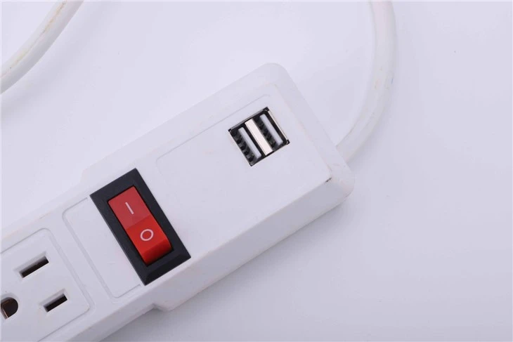 4-outlet Surge Protector Power Strip With Usb