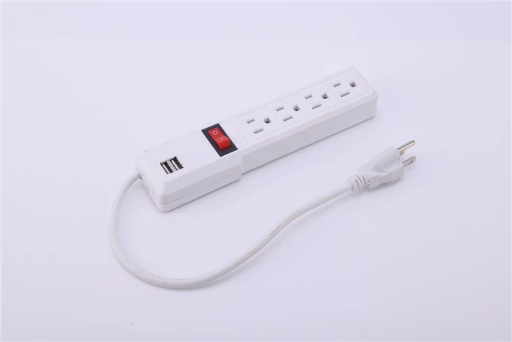 4-outlet Surge Protector Power Strip With Usb